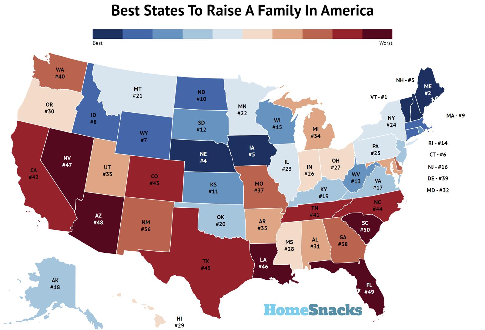 Best States To Raise A Family In America For 2023