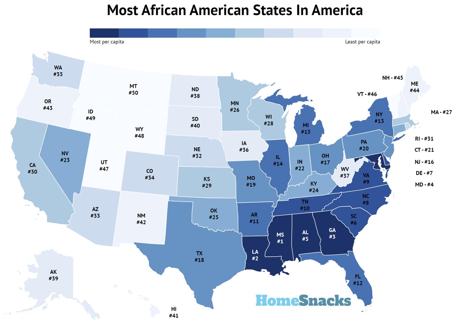 Black Population By State In The United States 2024 RoadSnacks