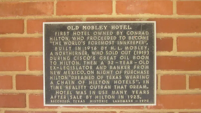 Old Mobley Hotel Historical Markerc Ciscoc Tx Img