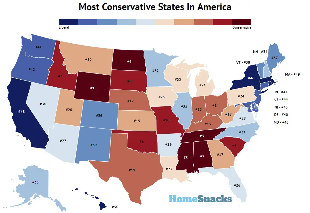 Most Conservative States 2024 Trula