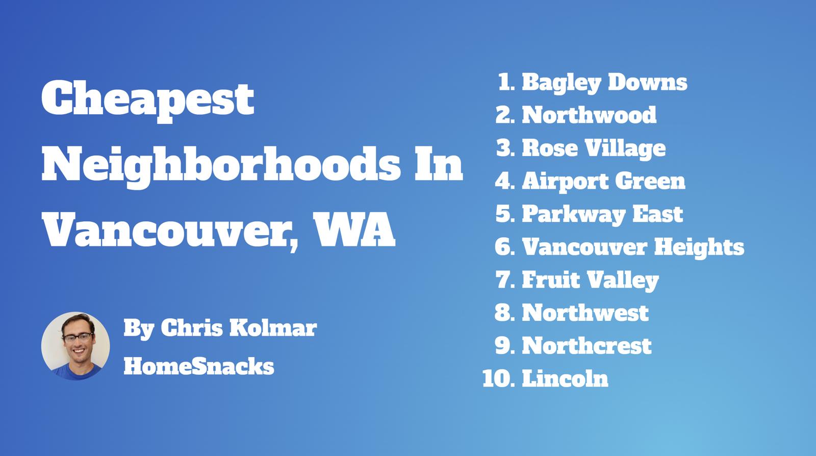 Cheapest Neighborhoods Vancouver Wa 